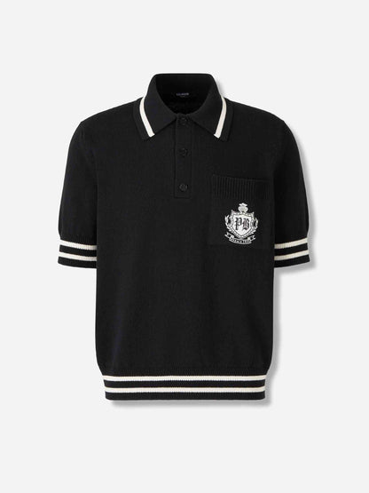 Outlet online Balmain Hombre Polo Punto Logo color Negro sku 552-001622 01 - Foto 1