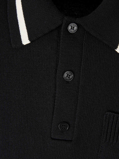 Outlet online Balmain Hombre Polo Punto Logo color Negro sku 552-001622 01 - Foto 3
