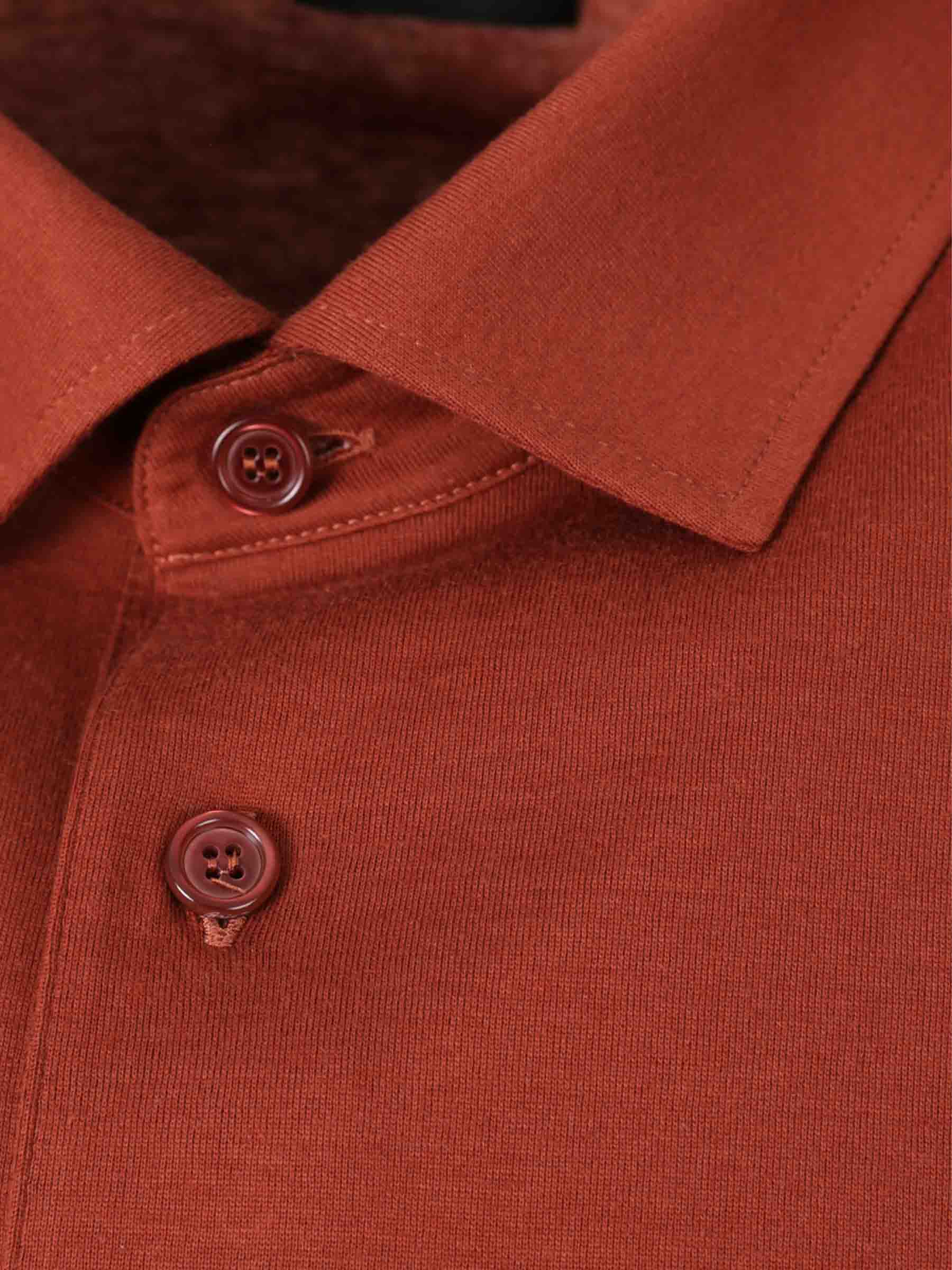 Outlet online Brioni Hombre Polo Jersey Cachemira color Terracota sku 552-001623 01 - Foto 3