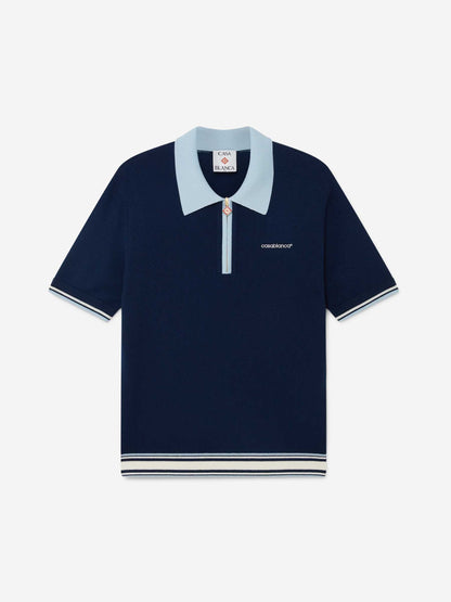 Outlet online Casablanca Hombre Polo Punto Lana color Azul Marino sku 552-001624 01 - Foto 1