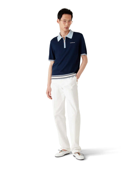 Outlet online Casablanca Hombre Polo Punto Lana color Azul Marino sku 552-001624 01 - Foto 2