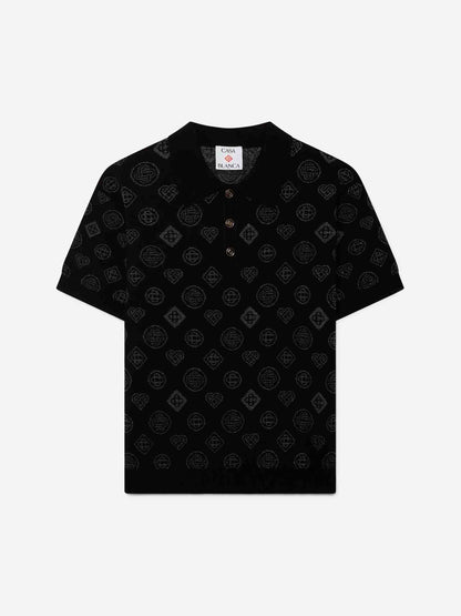 Outlet online Casablanca Hombre Polo Monograma Jacquard color Negro sku 552-001627 01 - Foto 1