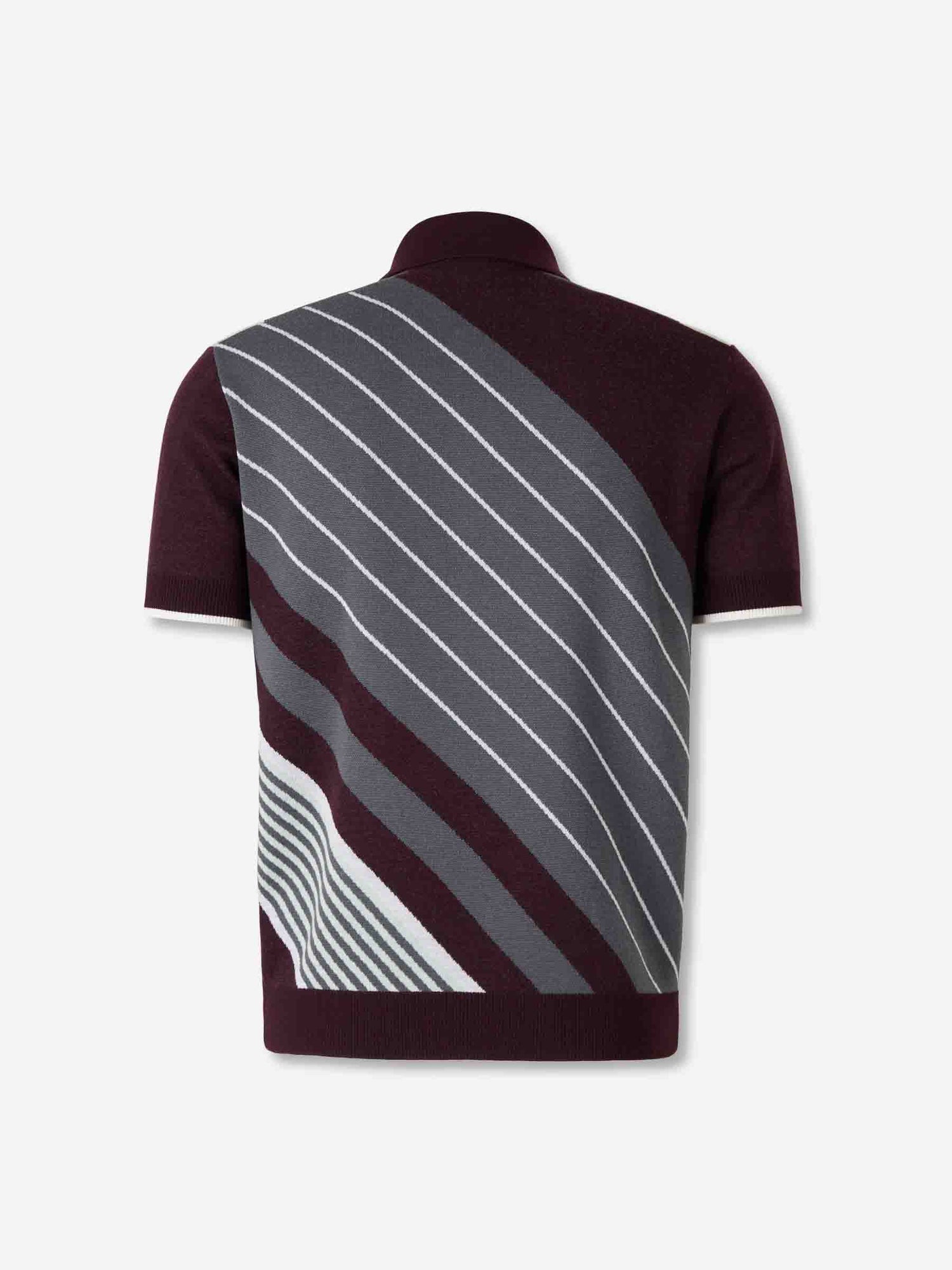 Outlet online Casablanca Hombre Polo Punto Cremallera color Burdeos sku 552-001628 01 - Foto 2