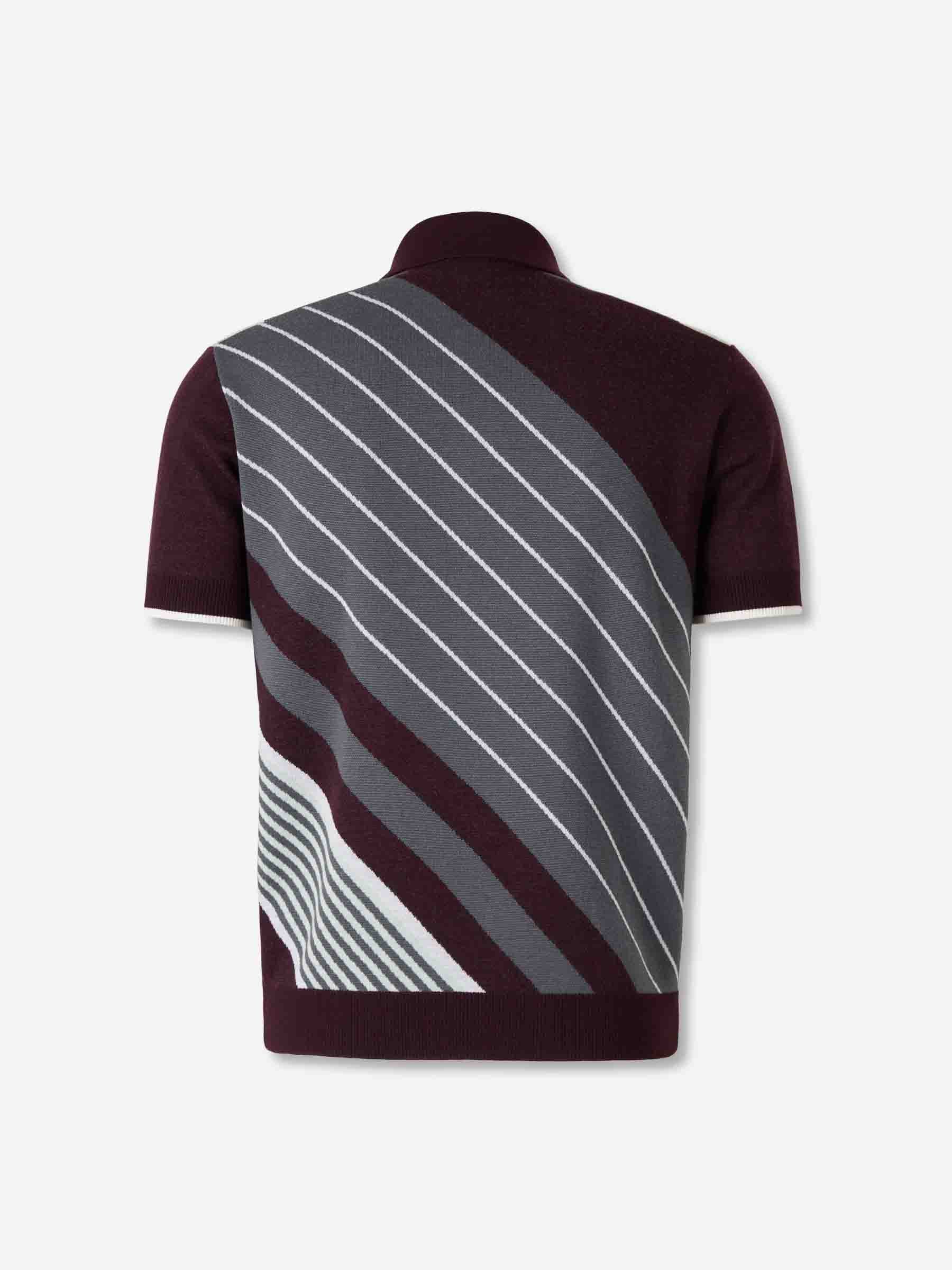 Outlet online Casablanca Hombre Polo Punto Cremallera color Burdeos sku 552-001628 01 - Foto 2