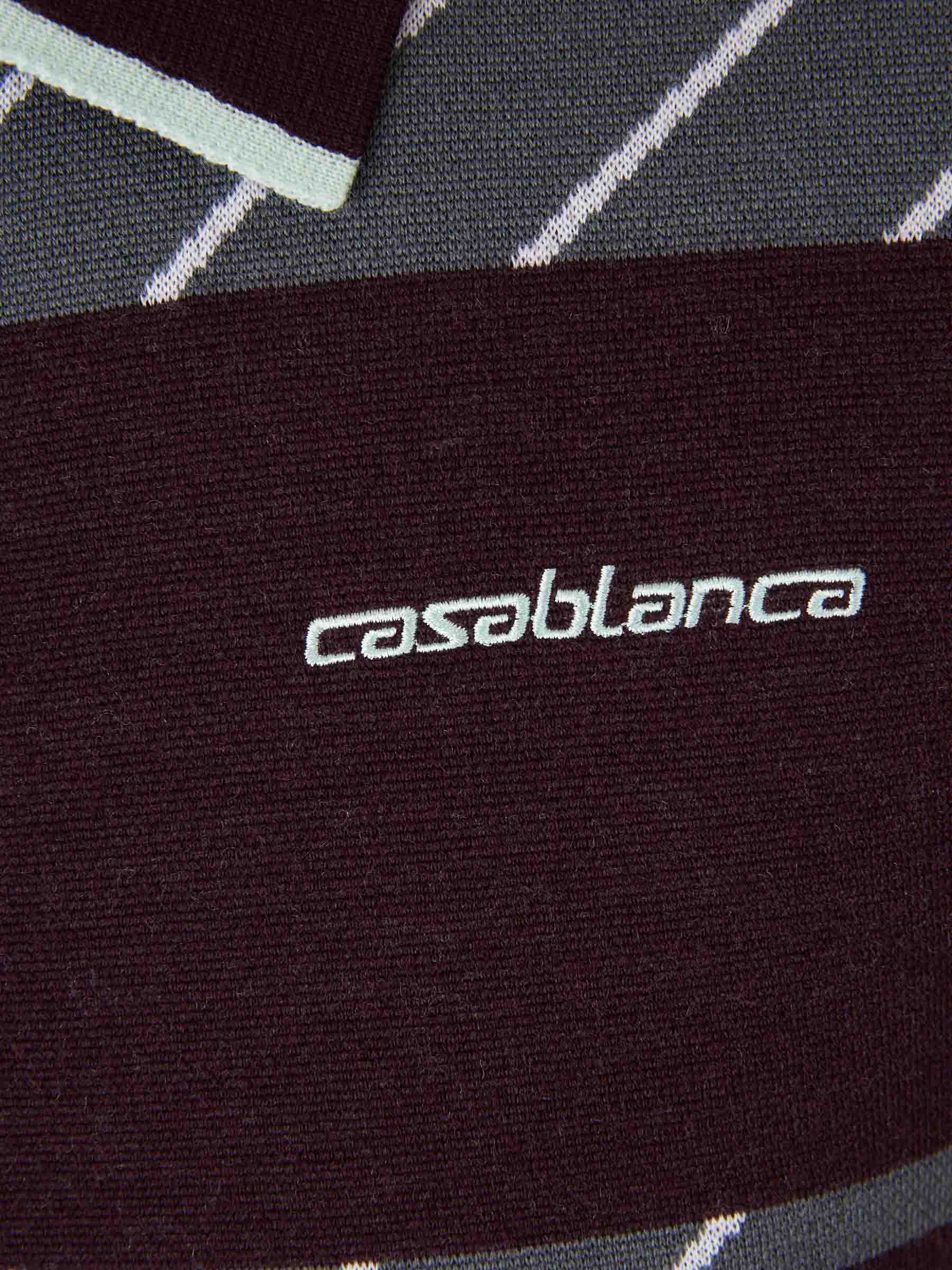 Outlet online Casablanca Hombre Polo Punto Cremallera color Burdeos sku 552-001628 01 - Foto 4