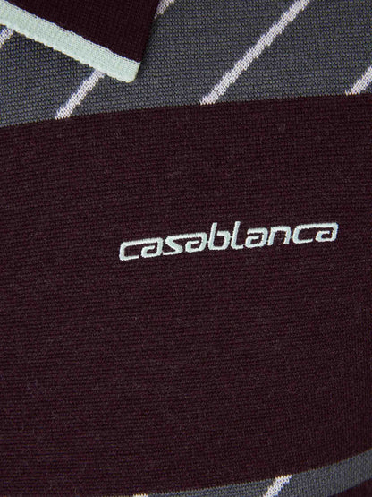 Outlet online Casablanca Hombre Polo Punto Cremallera color Burdeos sku 552-001628 01 - Foto 4