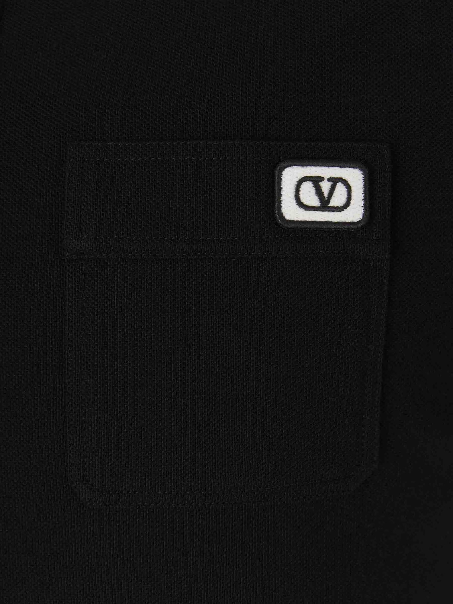 Outlet online Valentino Hombre Polo Parche VLogo color Negro sku 552-001630 01 - Foto 4