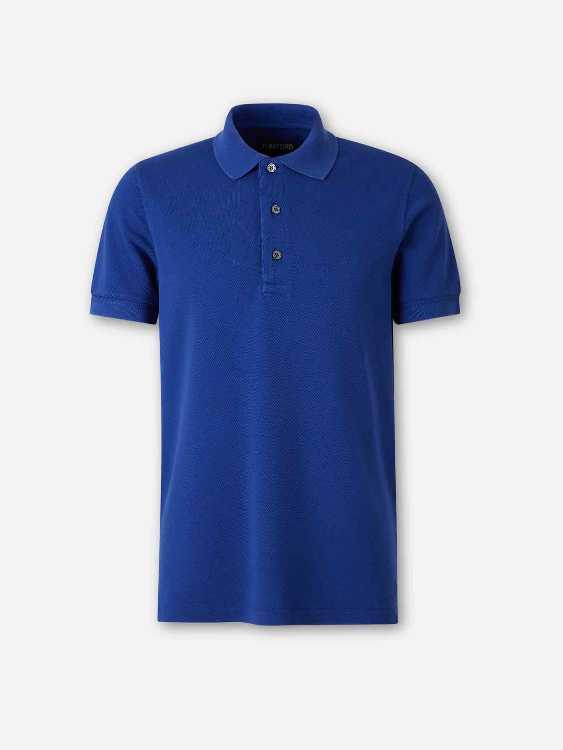 Outlet online Tom Ford Hombre Polo Liso Algodón color Azul Cobalto sku 552-001662 04 - Foto 1