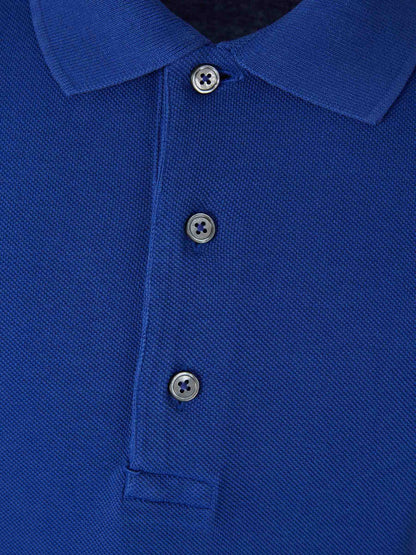Outlet online Tom Ford Hombre Polo Liso Algodón color Azul Cobalto sku 552-001662 04 - Foto 3
