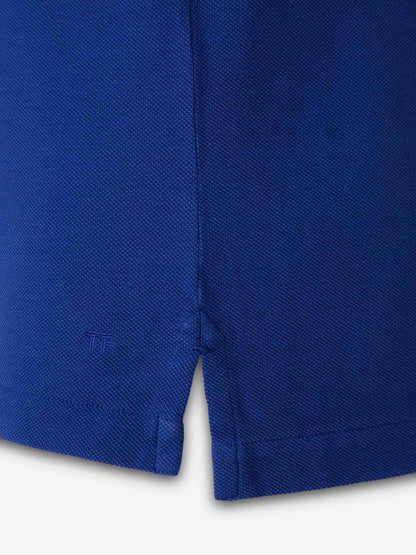 Outlet online Tom Ford Hombre Polo Liso Algodón color Azul Cobalto sku 552-001662 04 - Foto 4