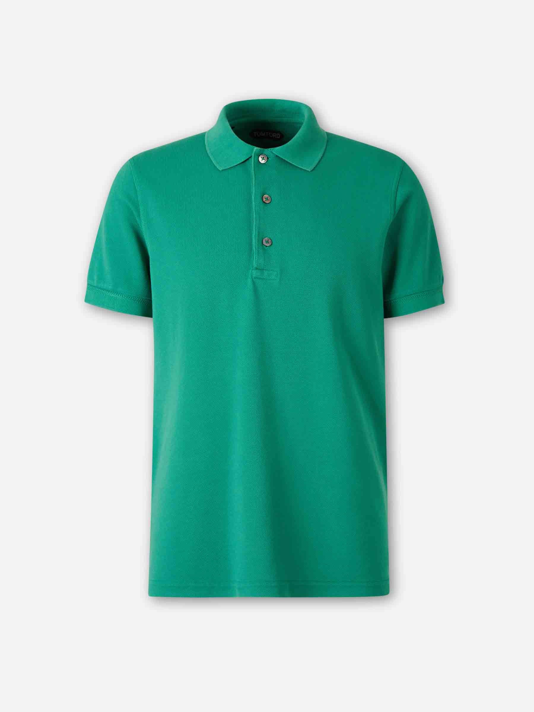 Outlet online Tom Ford Hombre Polo Liso Algodón color Verde sku 552-001662 05 - Foto 1