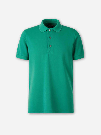 Outlet online Tom Ford Hombre Polo Liso Algodón color Verde sku 552-001662 05 - Foto 1