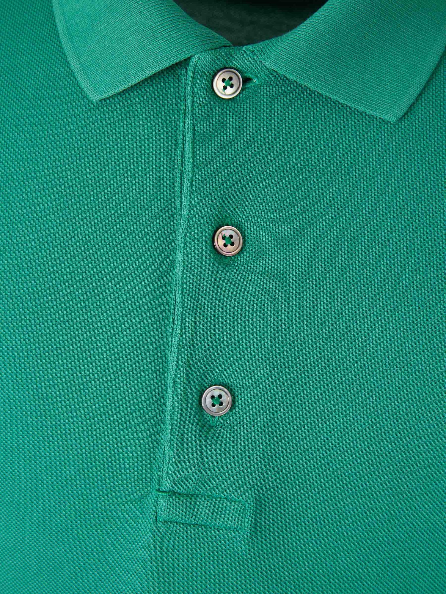 Outlet online Tom Ford Hombre Polo Liso Algodón color Verde sku 552-001662 05 - Foto 3