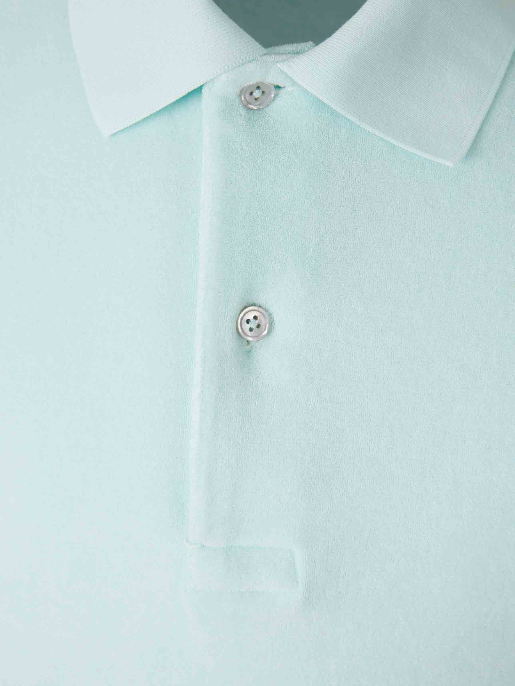 Outlet online Tom Ford Hombre Polo Manga Corta color Azul Celeste sku 552-001663 03 - Foto 3