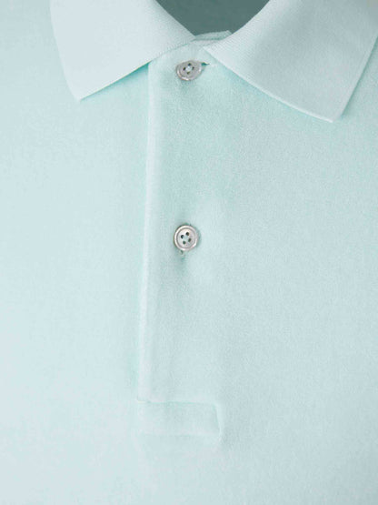 Outlet online Tom Ford Hombre Polo Manga Corta color Azul Celeste sku 552-001663 03 - Foto 3