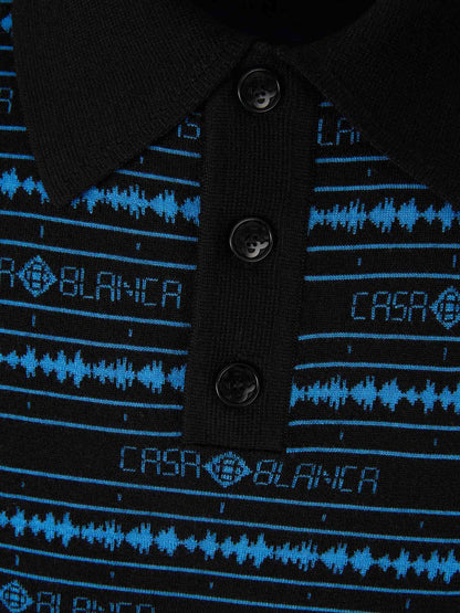 Outlet online Casablanca Hombre Polo Manga Corta color Negro sku 552-001681 01 - Foto 3