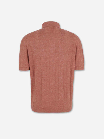 Brunello Cucinelli Hombre Barcelona Polo Punto Lino color Terracota sku 552-001684 01 - Foto 2