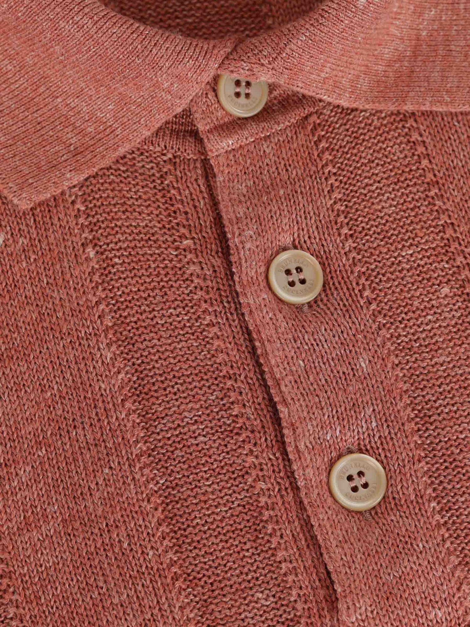 Brunello Cucinelli Hombre Barcelona Polo Punto Lino color Terracota sku 552-001684 01 - Foto 3