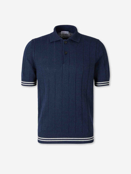 Outlet online Santa Eulalia Hombre Polo Punto Lino color Azul Marino sku 552-001695 01 - Foto 1