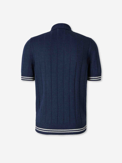 Outlet online Santa Eulalia Hombre Polo Punto Lino color Azul Marino sku 552-001695 01 - Foto 2