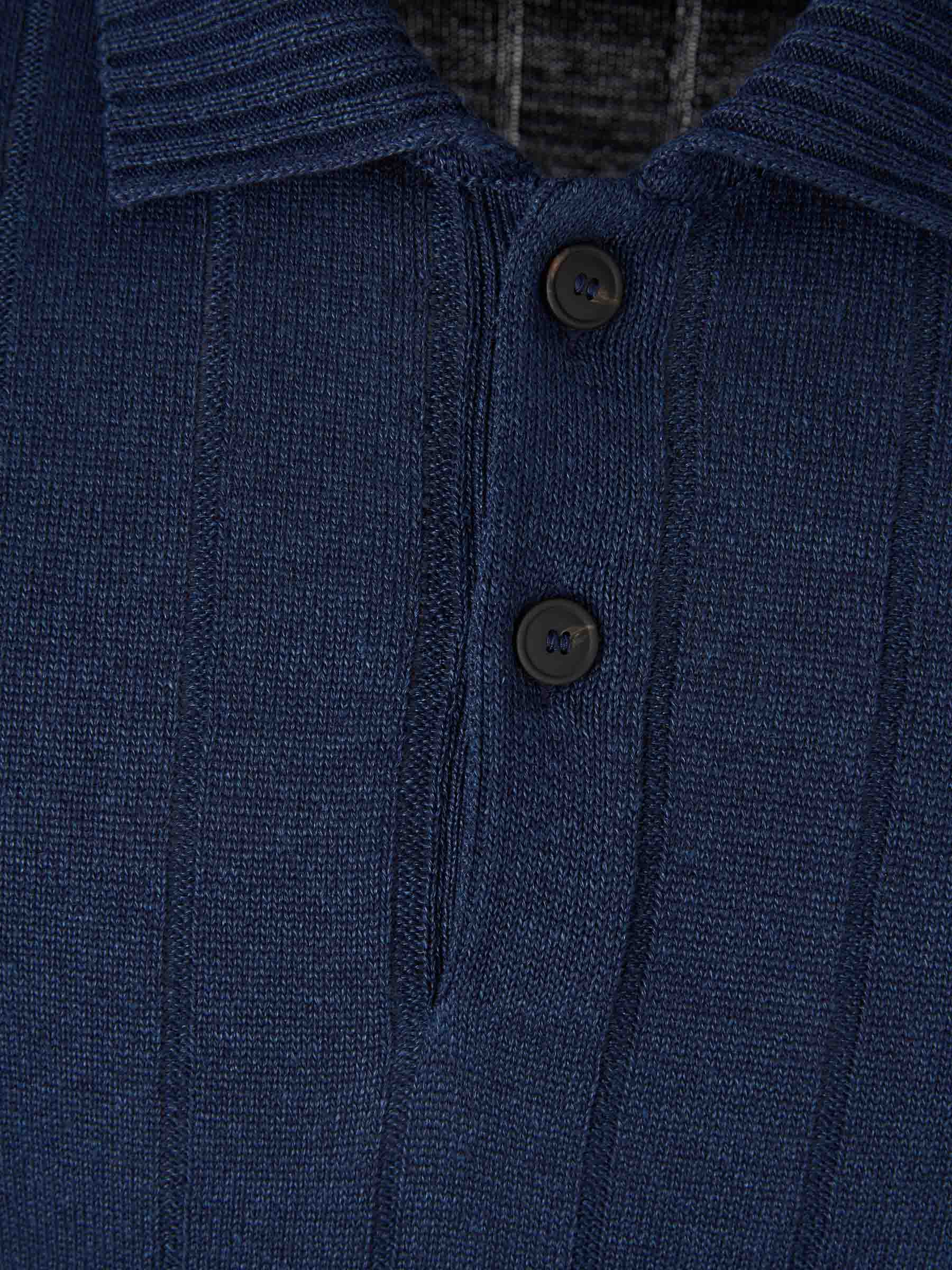 Outlet online Santa Eulalia Hombre Polo Punto Lino color Azul Marino sku 552-001695 01 - Foto 3