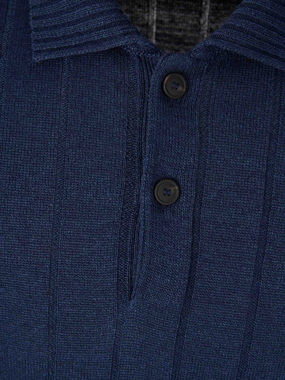 Outlet online Santa Eulalia Hombre Polo Punto Lino color Azul Marino sku 552-001695 01 - Foto 3