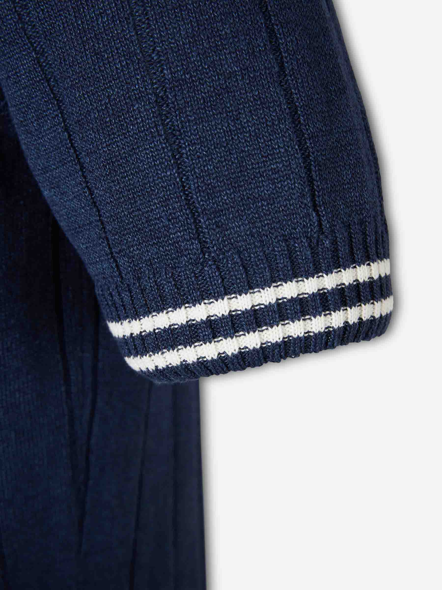 Outlet online Santa Eulalia Hombre Polo Punto Lino color Azul Marino sku 552-001695 01 - Foto 4