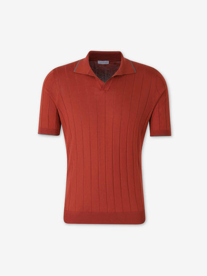 Santa Eulalia Hombre Barcelona Polo Punto Seda color Terracota sku 552-001697 02 - Foto 1