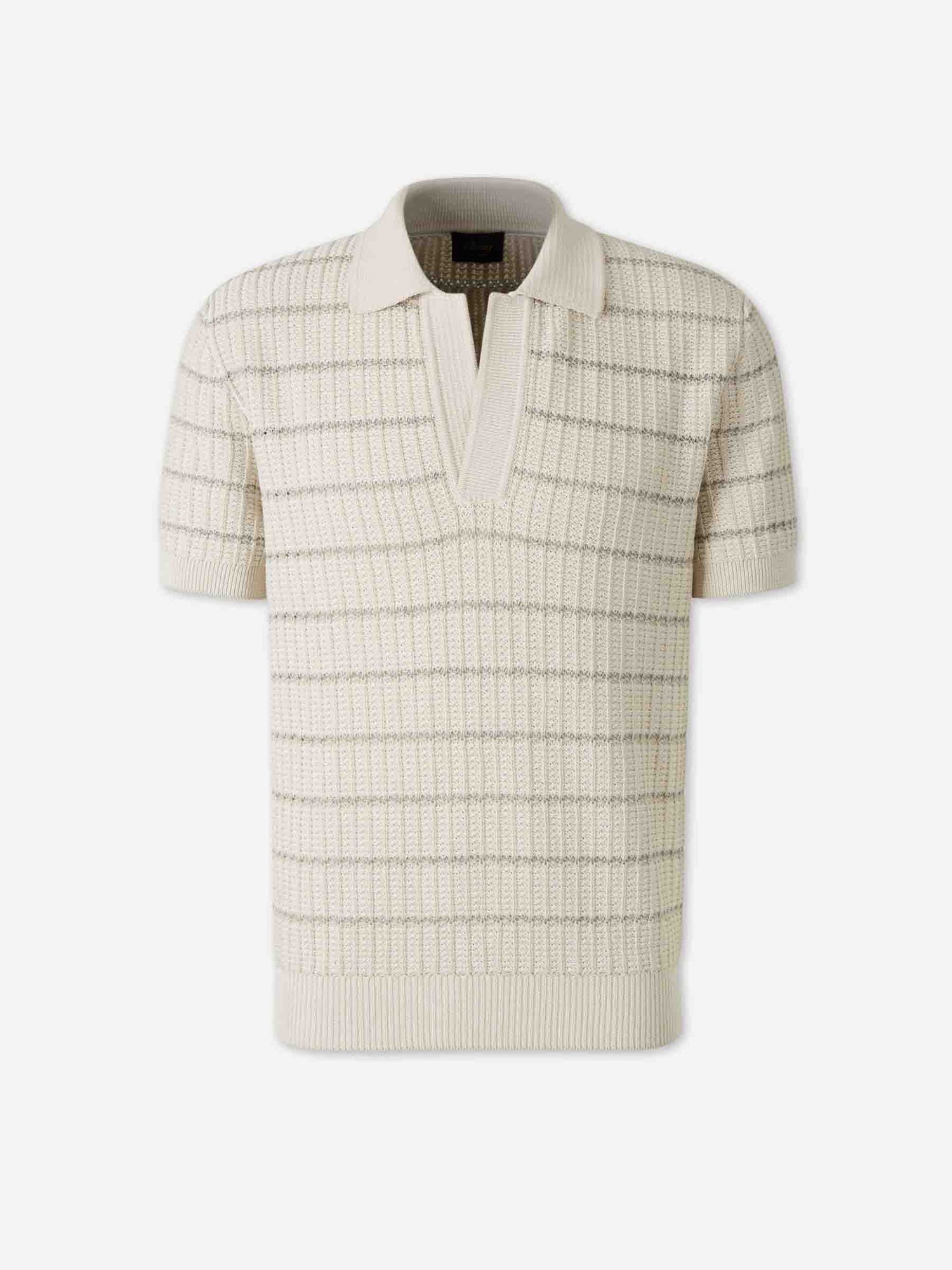 Brioni Hombre Barcelona Polo Punto Listado color Marfil sku 552-001706 01 - Foto 1