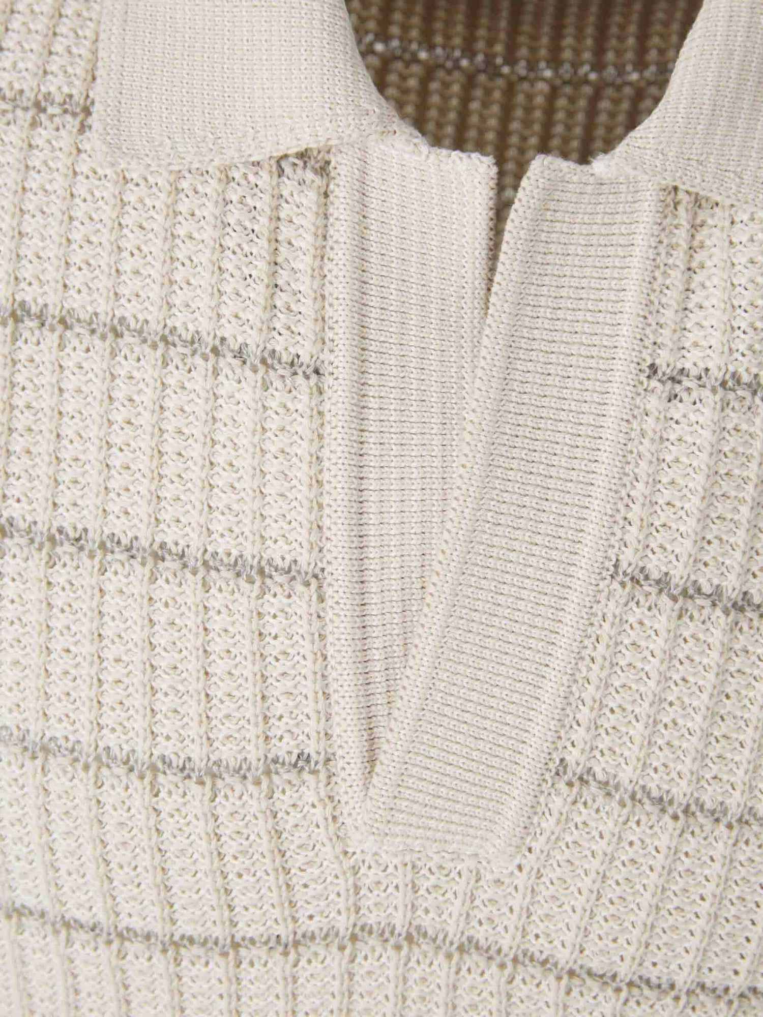 Brioni Hombre Barcelona Polo Punto Listado color Marfil sku 552-001706 01 - Foto 3