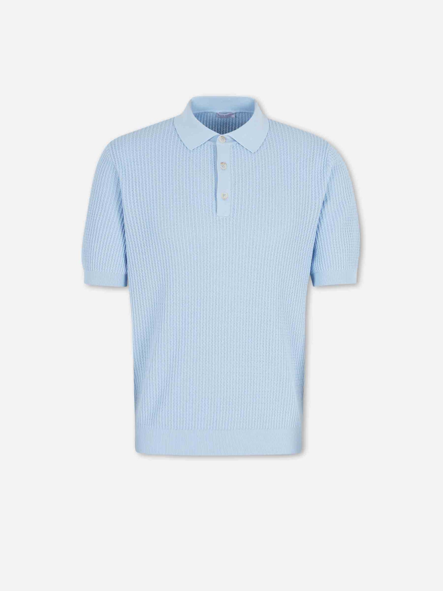 Santa Eulalia Hombre Barcelona Polo Punto Canalé color Azul Celeste sku 552-001730 03 - Foto 1
