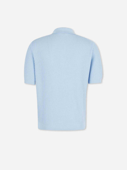 Santa Eulalia Hombre Barcelona Polo Punto Canalé color Azul Celeste sku 552-001730 03 - Foto 2