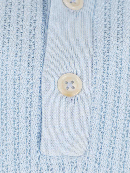 Santa Eulalia Hombre Barcelona Polo Punto Canalé color Azul Celeste sku 552-001730 03 - Foto 4