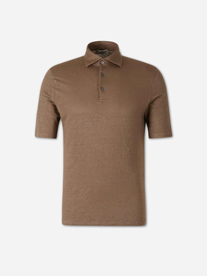 Santa Eulalia Hombre Barcelona Polo Punto Lino color Taupe sku 552-001741 02 - Foto 1