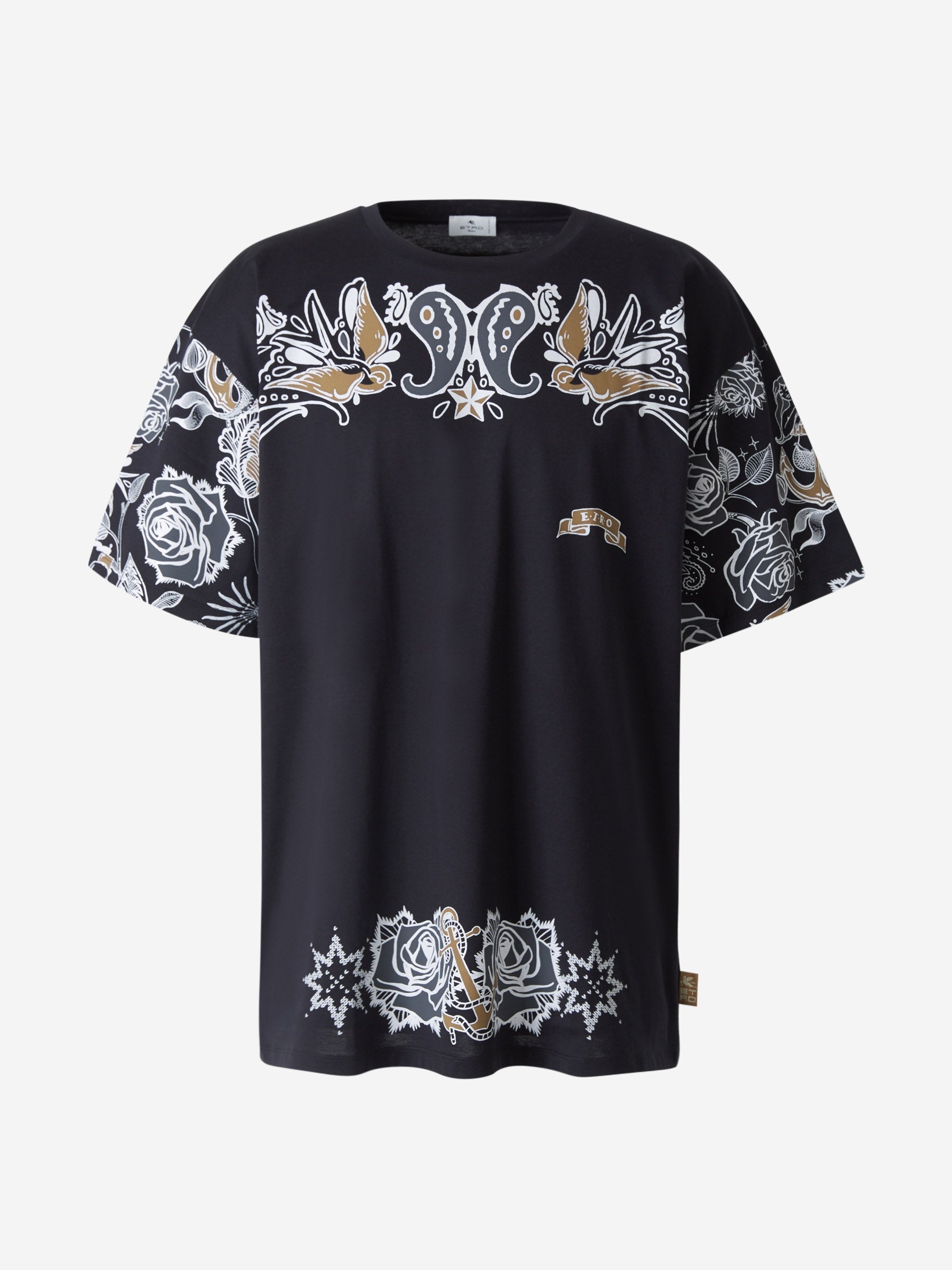 Outlet online Etro Hombre Camiseta Tattoo Paisley color Negro sku 553-002789 01 - Foto 2