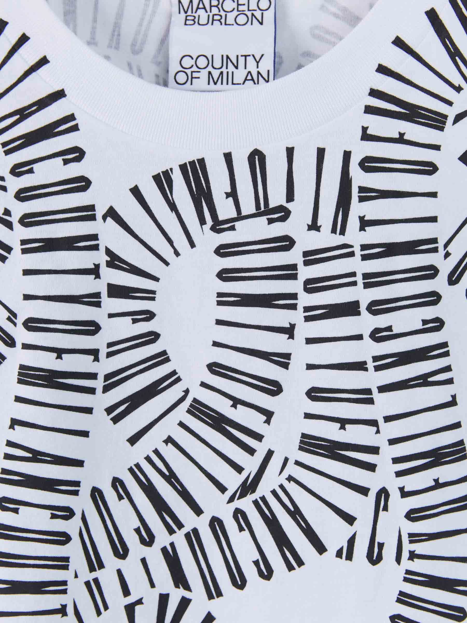 Outlet online Marcelo Burlon Hombre Camiseta Efecto Domino color Blanco sku 553-002838 01 - Foto 3