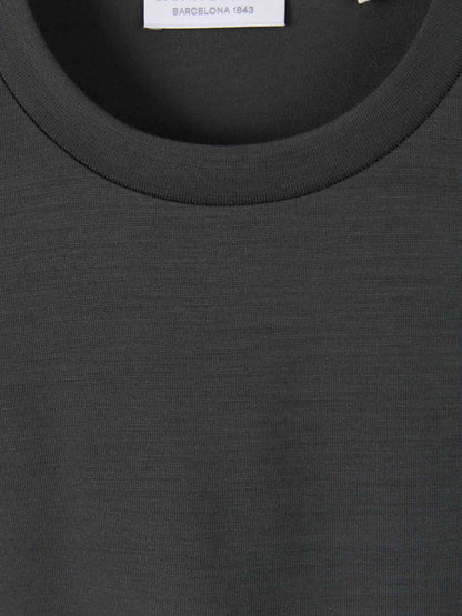 Outlet online Santa Eulalia Hombre Camiseta Lisa Lana color Gris Piedra sku 553-002887 02 - Foto 3