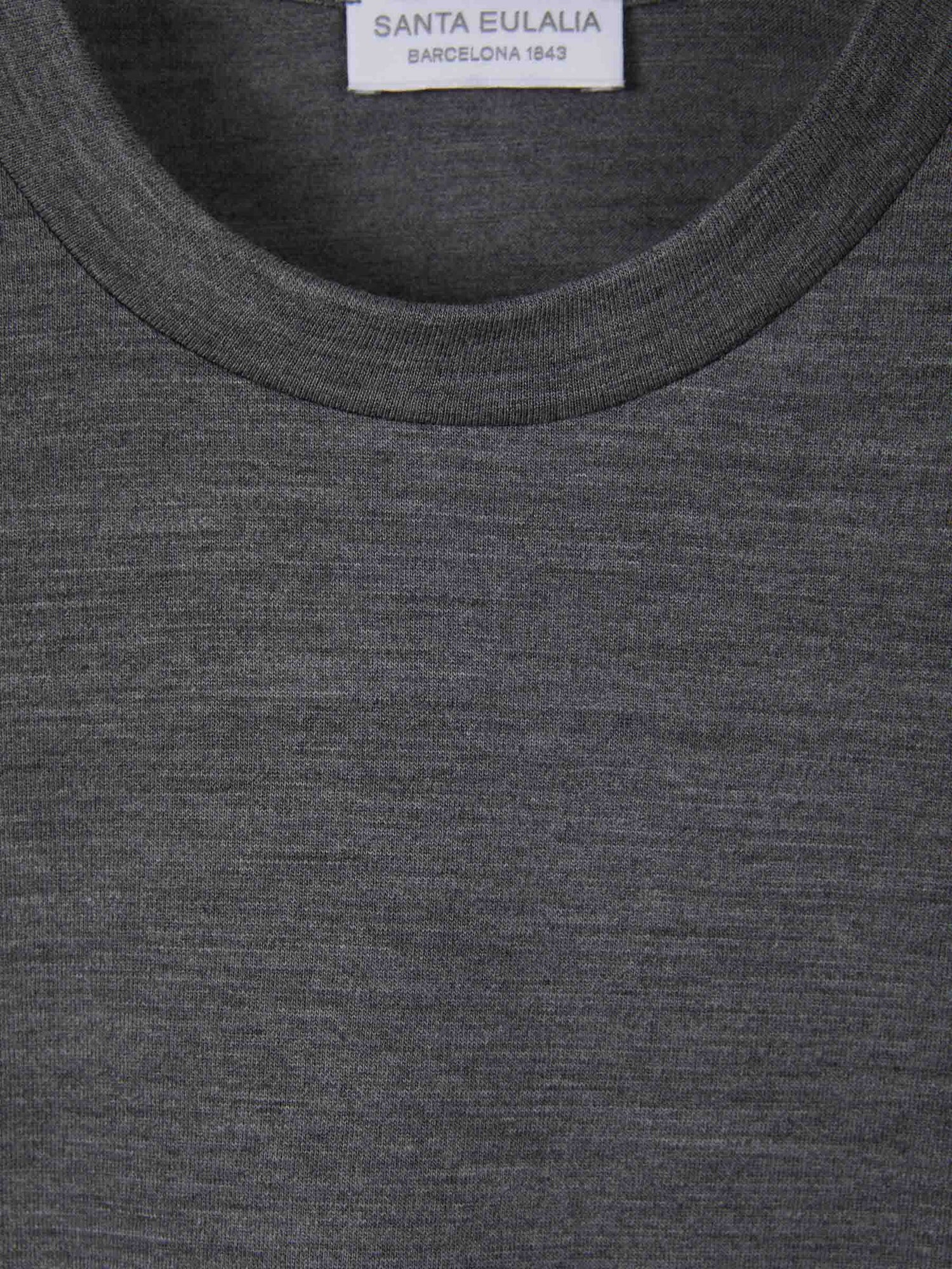 Outlet online Santa Eulalia Hombre Camiseta Lisa Lana color Gris Piedra sku 553-002887 02 - Foto 6