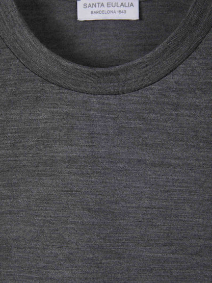 Outlet online Santa Eulalia Hombre Camiseta Lisa Lana color Gris Piedra sku 553-002887 02 - Foto 6