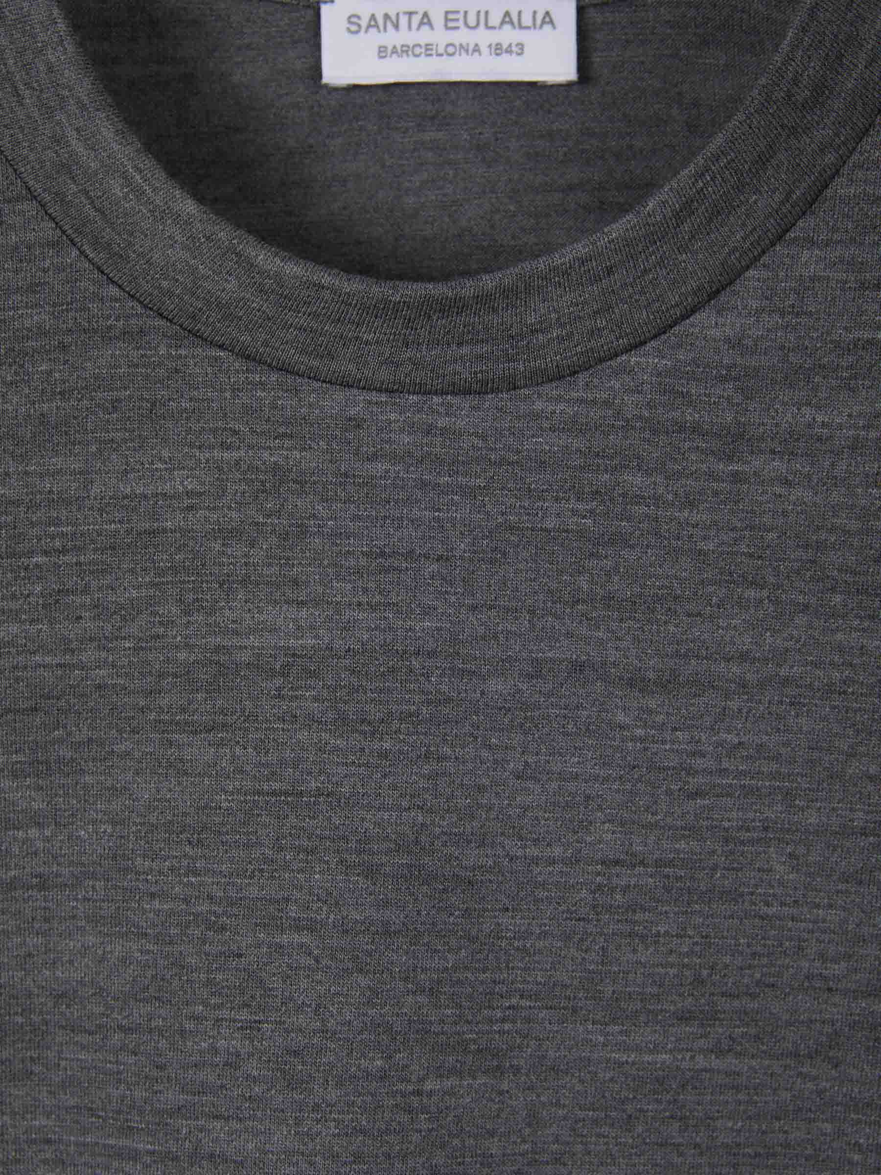 Outlet online Santa Eulalia Hombre Camiseta Lisa Lana color Negro sku 553-002887 03 - Foto 6