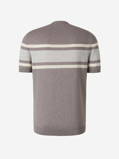 Outlet online Gran Sasso Hombre Camiseta Lino Y Algodón color Gris Piedra sku 553-002978 01 - Foto 2