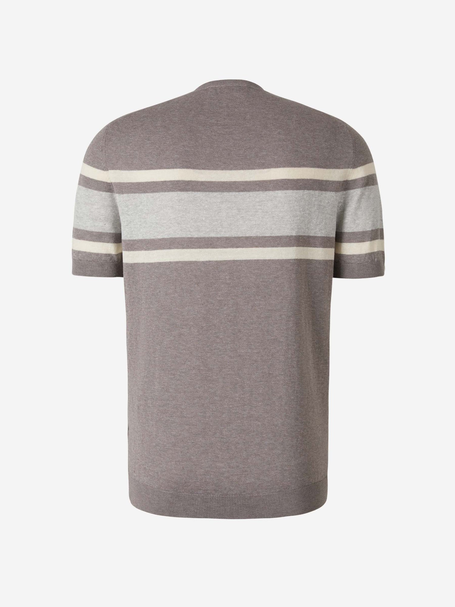 Outlet online Gran Sasso Hombre Camiseta Lino Y Algodón color Negro sku 553-002978 02 - Foto 2