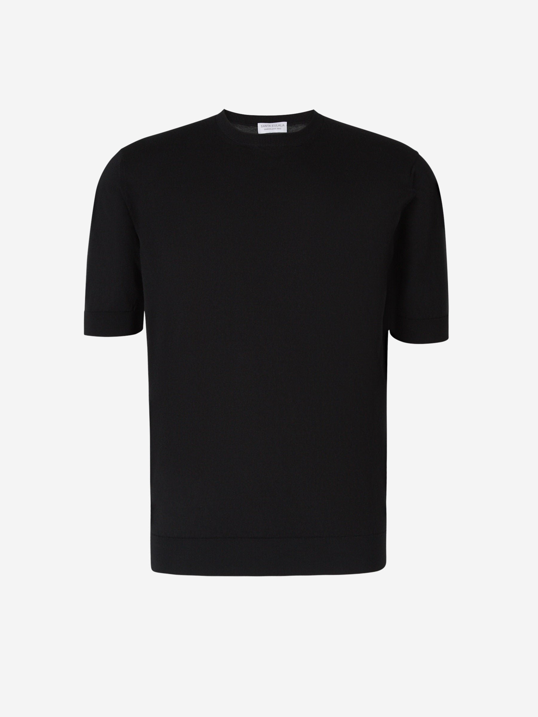 Outlet online Santa Eulalia Hombre Camiseta Lisa Algodón color Negro sku 553-003016 02 - Foto 4