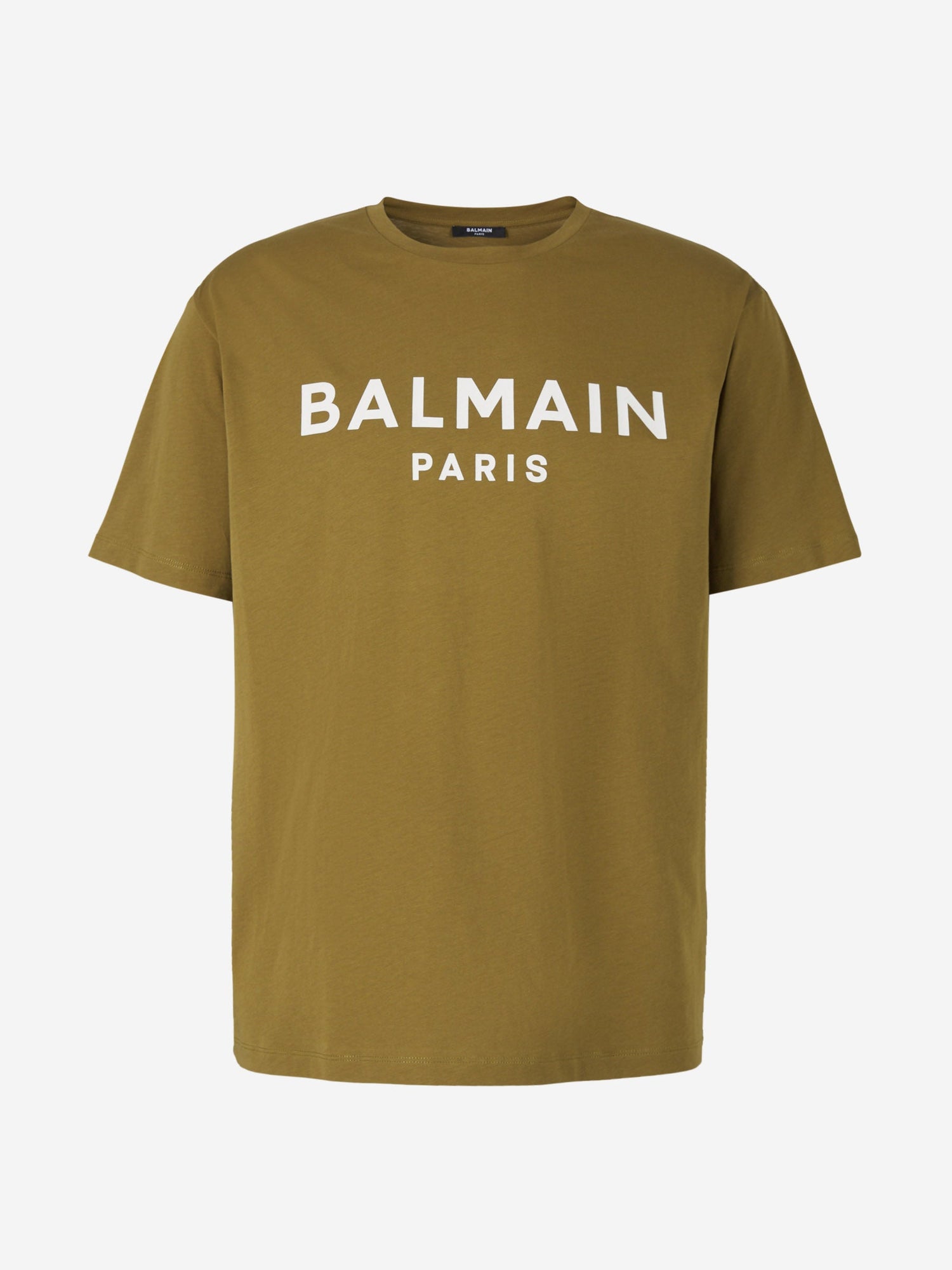 Outlet online Balmain Hombre Camiseta Logo Contraste color Verde Militar sku 553-003118 00 - Foto 1