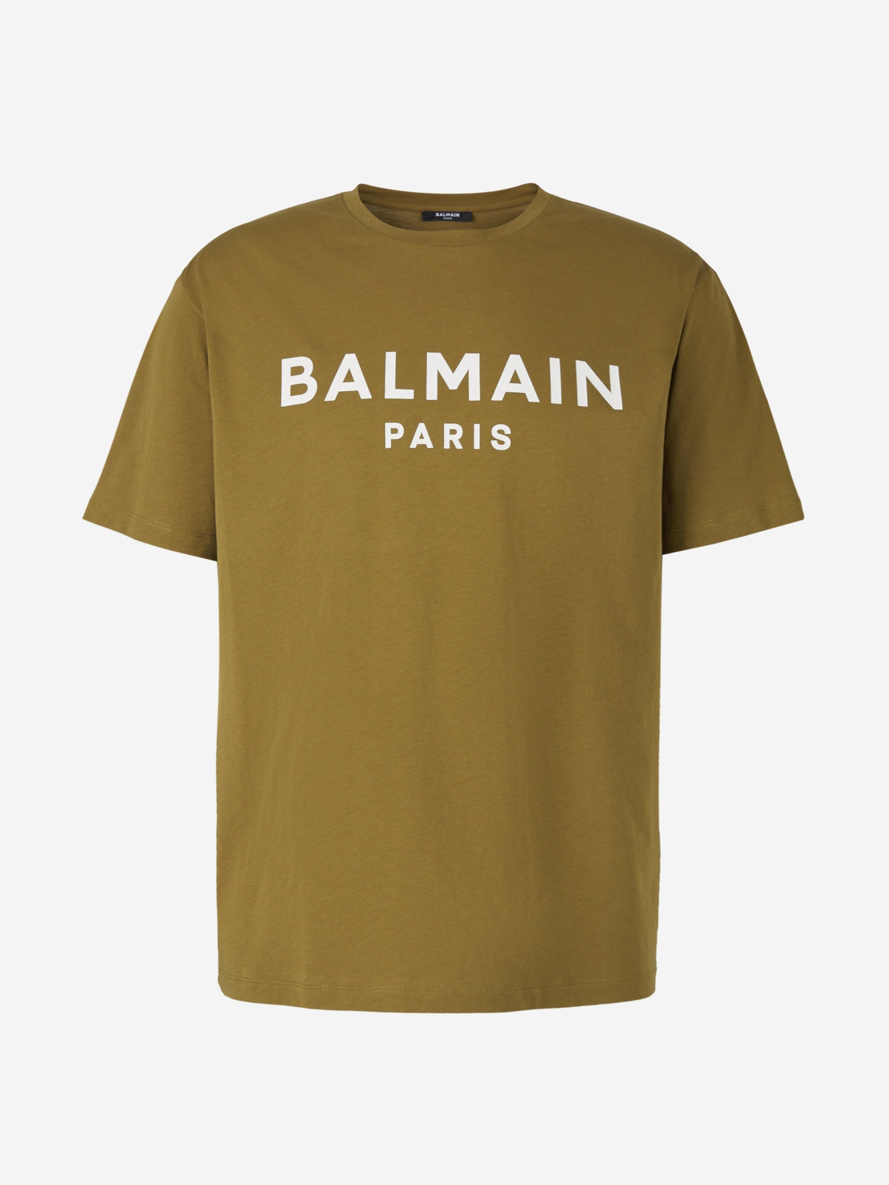 Outlet online Balmain Hombre Camiseta Logo Contraste color Verde Militar sku 553-003118 00 - Foto 1
