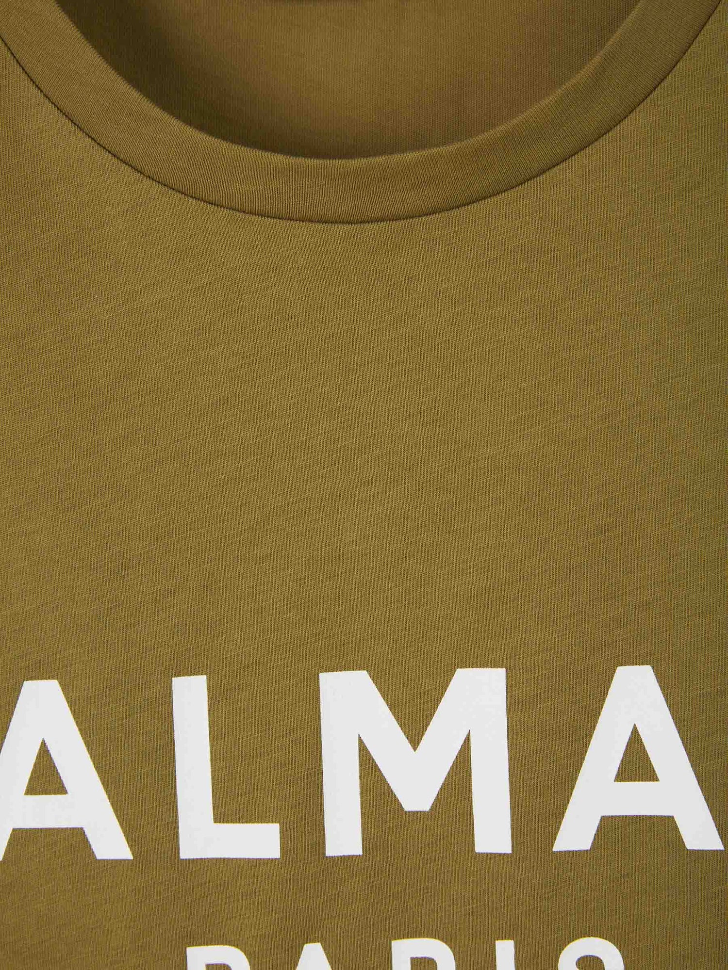 Outlet online Balmain Hombre Camiseta Logo Contraste color Verde Militar sku 553-003118 00 - Foto 3