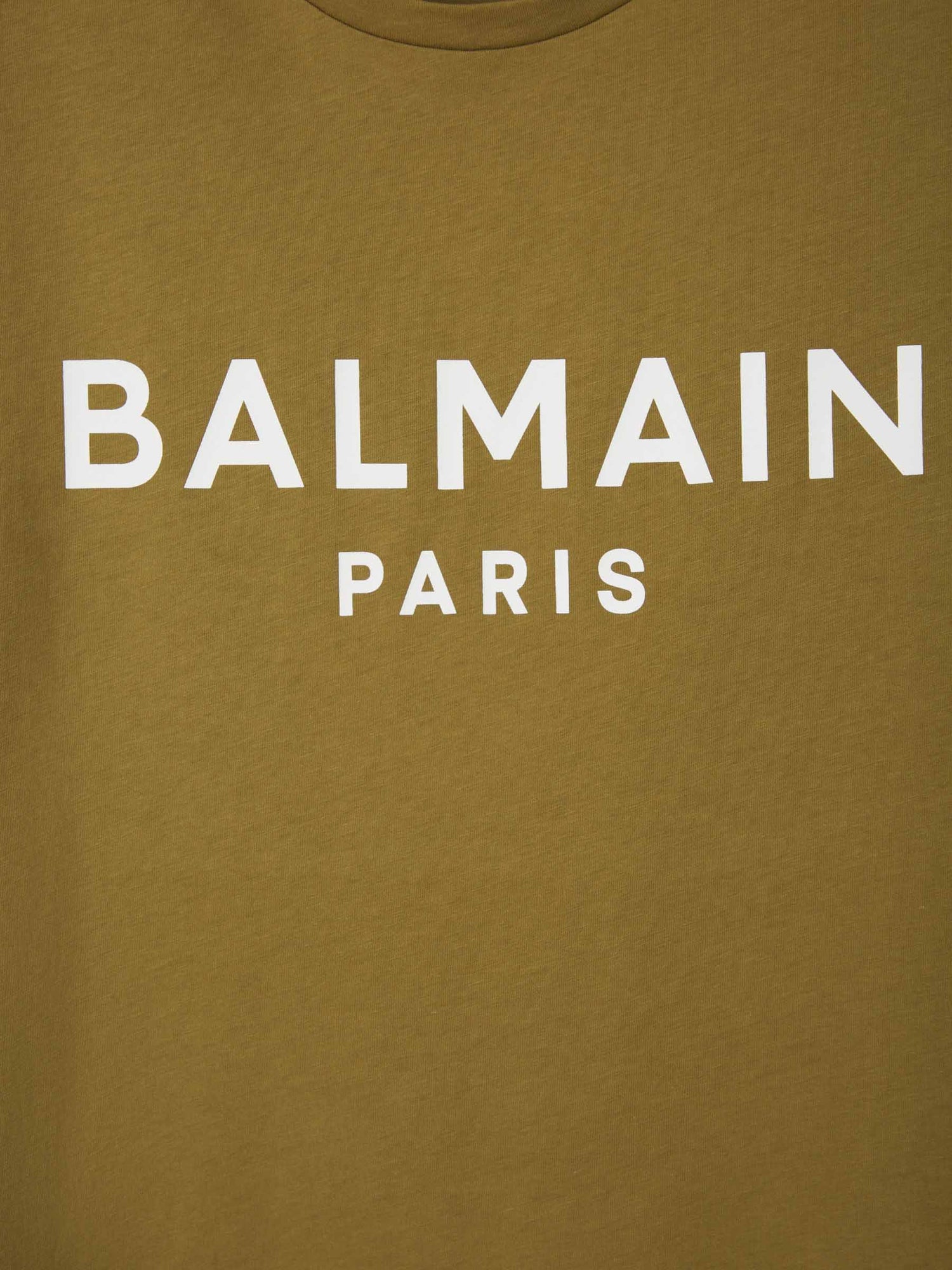 Outlet online Balmain Hombre Camiseta Logo Contraste color Verde Militar sku 553-003118 00 - Foto 2