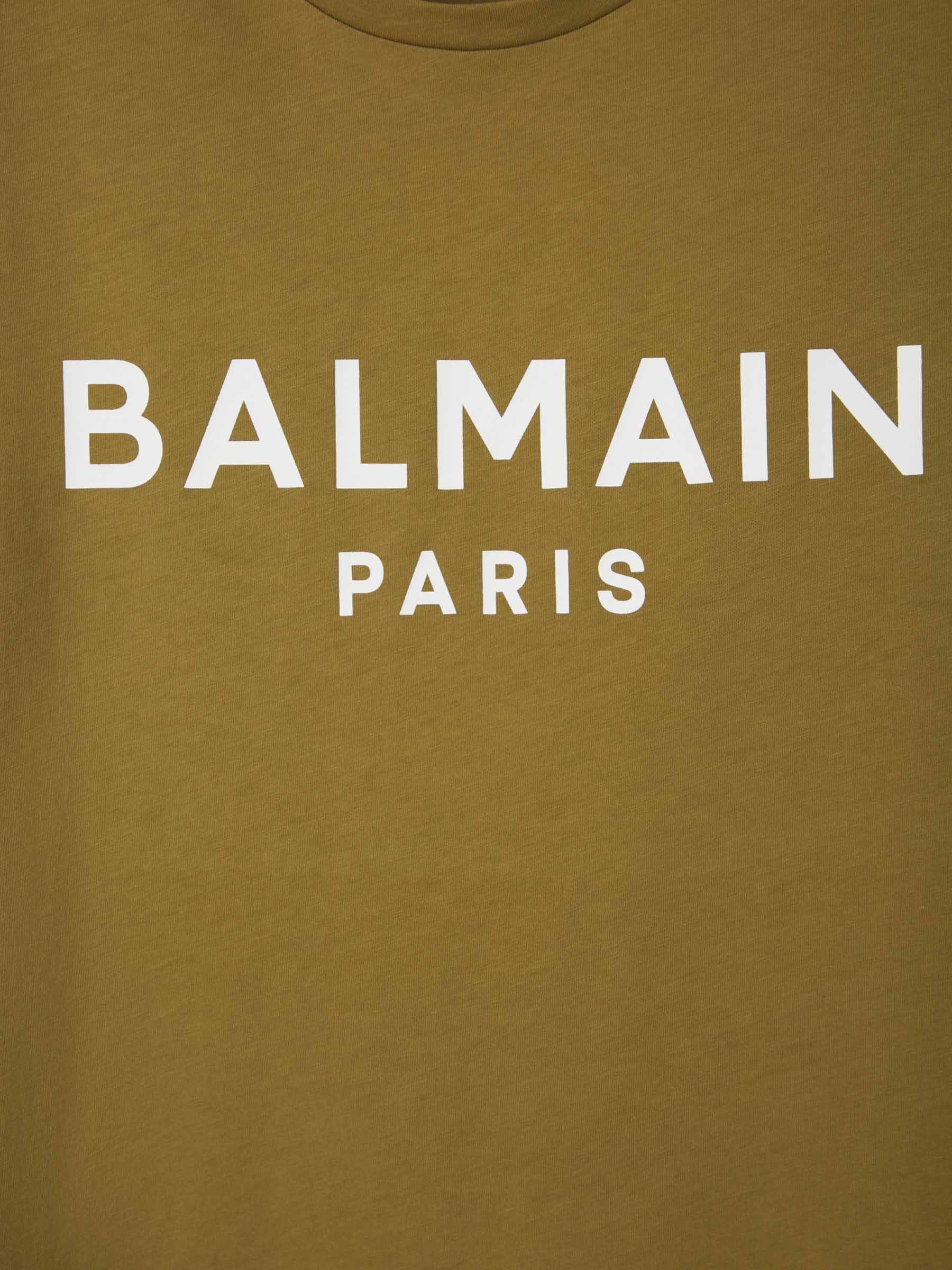 Outlet online Balmain Hombre Camiseta Logo Contraste color Verde Militar sku 553-003118 00 - Foto 2