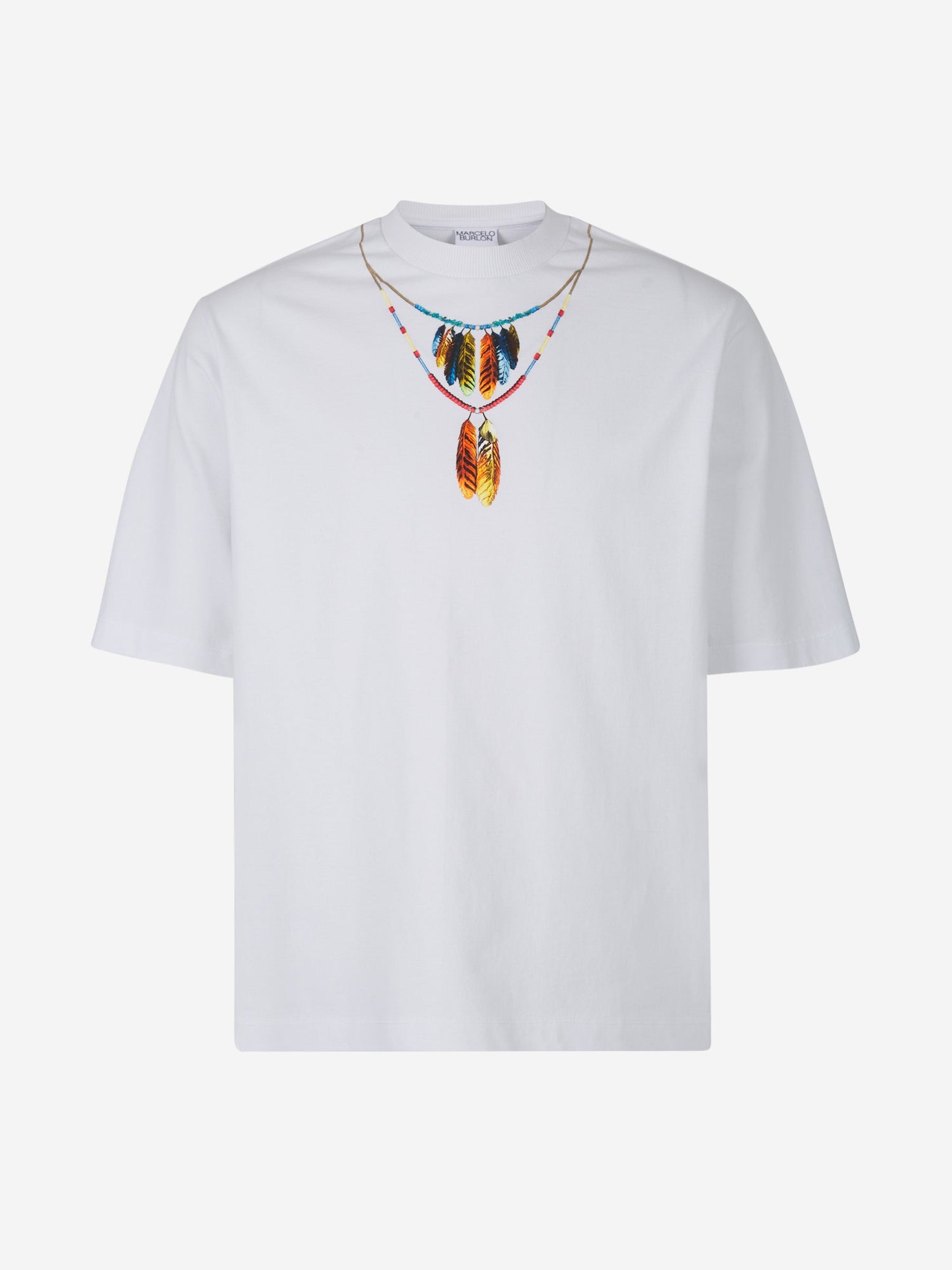 Outlet online Marcelo Burlon Hombre Camiseta Gráfico Estampado color Blanco sku 553-003153 01 - Foto 1