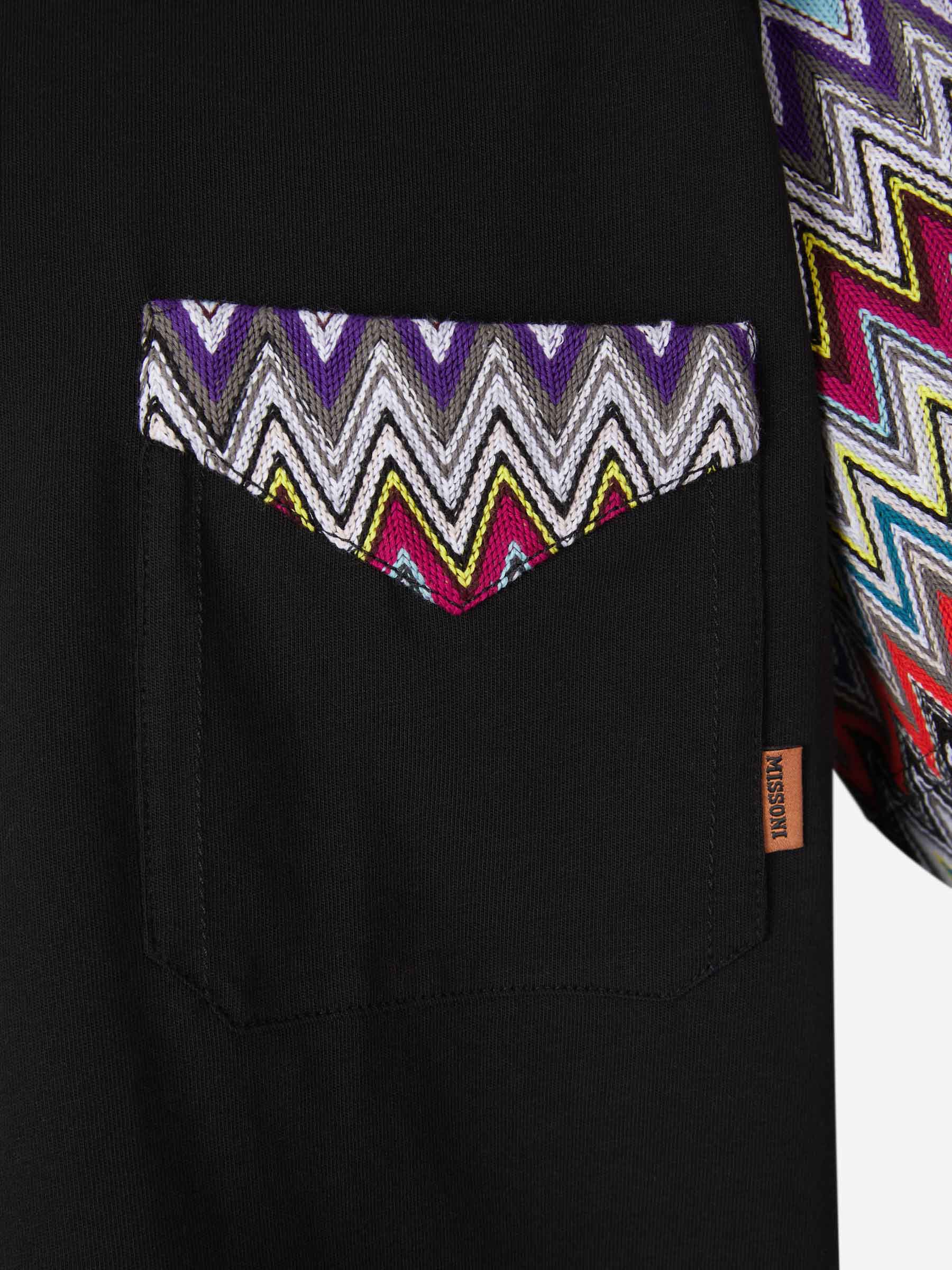 Outlet online Missoni Hombre Camiseta Contraste Zig Zag color Negro sku 553-003177 00 - Foto 1